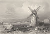 LANCASHIRE. Lytham. Windmill. (Bartlett/Finden) 1842 old antique print picture
