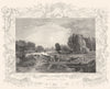 LONDON. Teddington Locks. (Tombleson) 1830 old antique vintage print picture