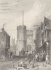 KENT. The West Gate, at Canterbury. (Bartlett) 1836 old antique print picture