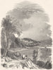 DEVON. Torquay 1850 old antique vintage print picture