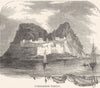 SCOTLAND. Dumbarton Castle. SMALL 1850 old antique vintage print picture