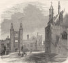 ETON. Chief Quadrangle, or School Yard 1850 old antique vintage print picture