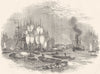 LONDON. Port of London 1850 old antique vintage print picture