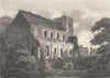 ESSEX. Copperplate. N. E. View of Waltham Abbey Church (Greig) 1819 old print