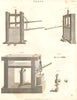 SCIENCE. Press. (Oxford Encyclopaedia) 1830 old antique vintage print picture