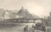 TURIN TORINO. Bridge over the Po. Santa Maria del Monte. Gondolas. BARTLETT 1838