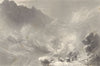 HAUTES-ALPES/PIEDMONT. The Col de la Croix. Snowstorm. BARTLETT 1838 old print