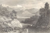 SWITZERLAND. The Lake of Geneva, and Mont Blanc 1838 old antique print picture