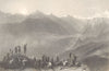 PIEDMONT/PIEMONTE. Val Pragelato, opposite the Col-du-Pis. BARTLETT 1838 print