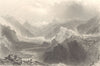 HAUTES-ALPES. Mount Dauphin and Champcellas, Val Durance. BARTLETT 1838 print