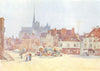 SOMME. The Place Vogel. Amiens. Carts. Street market 1907 old antique print
