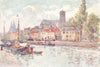 AISNE. Soissons. Boats 1907 old antique vintage print picture