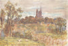 MANCHE. Coutances. Sheep. Meadows 1907 old antique vintage print picture
