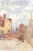 AUBE. A Street in Troyes 1907 old antique vintage print picture