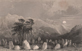 LAKE DISTRICT. The Druids' Stones, near Keswick. Cumbria. ALLOM 1839 old print