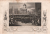 CRIMEAN WAR. Grenadier guards leaving Trafalgar Square 1854. London 1860 print