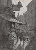 SOHO. The market, Rupert Street, by E. B. Musman. London 1947 old print