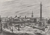 LONDON. Trafalgar Square, from the South-West, by Frances Macdonald 1947 print