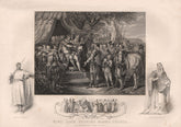 MAGNA CARTA. King John at Runnymede 1215 & submitting to the Pope. TALLIS 1853