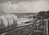 SUSSEX. A big sea at Bognor Regis 1900 old antique vintage print picture