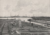 PRESTON. from the West. Lancashire 1900 old antique vintage print picture