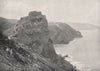 LYNTON. Castle Rock. Devon 1900 old antique vintage print picture