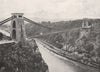 GLOUCESTERSHIRE. Clifton Suspension Bridge 1900 old antique print picture