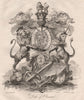 DUKE OF CLARENCE. Coat of Arms. Heraldry 1790 old antique print picture