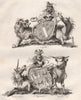 NORFOLK; SOMERSET. Coat of Arms. Heraldry 1790 old antique print picture
