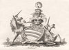 RUTLAND. Coat of Arms. Heraldry 1790 old antique vintage print picture