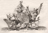 MONTAGUE. Coat of Arms. Heraldry 1790 old antique vintage print picture