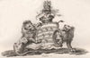 EXETER. Coat of Arms. Heraldry 1790 old antique vintage print picture