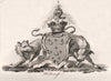 HOLDERNESSE. Coat of Arms. Heraldry 1790 antique vintage print picture