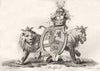 ROCHFORD. Coat of Arms. Heraldry 1790 old antique vintage print picture