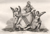 OXFORD. Coat of Arms. Heraldry 1790 old antique vintage print picture