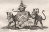 MACCLESFIELD. Coat of Arms. Heraldry 1790 old antique vintage print picture