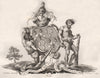 KER. Coat of Arms. Heraldry 1790 old antique vintage print picture