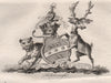 HILLSBOROUGH. Coat of Arms. Heraldry 1790 old antique vintage print picture