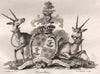 HAMILTON. Coat of Arms. Heraldry 1790 old antique vintage print picture