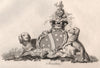 STOURTON. Coat of Arms. Heraldry 1790 old antique vintage print picture