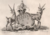 WILLOUGHBY DE BROKE. Coat of Arms. Heraldry 1790 old antique print picture