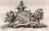 PETREL. Coat of Arms. Heraldry 1790 old antique vintage print picture