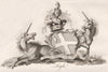 LEIGH. Coat of Arms. Heraldry 1790 old antique vintage print picture