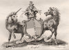 MONTFORD. Coat of Arms. Heraldry 1790 old antique vintage print picture