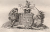 LOVAINE. Coat of Arms. Heraldry 1790 old antique vintage print picture