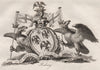 RODNEY. Coat of Arms. Heraldry 1790 old antique vintage print picture