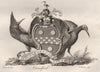 COMELFORD. Coat of Arms. Heraldry 1790 old antique vintage print picture