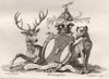 BORINGDON. Coat of Arms. Heraldry 1790 old antique vintage print picture