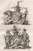 HEATHFIELD; KENYON. Coat of Arms. Heraldry 1790 old antique print picture