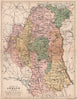 COUNTY ARMAGH. Antique county map. Ulster Portadown. N.Ireland. BARTHOLOMEW 1882
